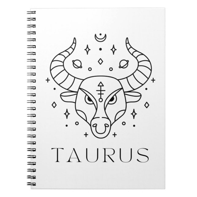 Taurus Zodiac Signatur Astrologie Notizblock (Vorderseite)