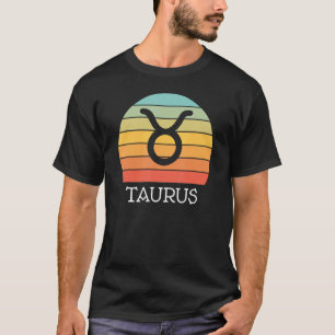 Taurus Zodiac Signatur Astrologie Vintag Geburtsta T-Shirt