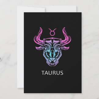 Taurus Zodiac signiert das Bull Design Geburtstags Einladung