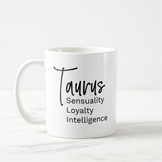 Taurus zodiac signiert positive Eigenschaften Kaffeetasse