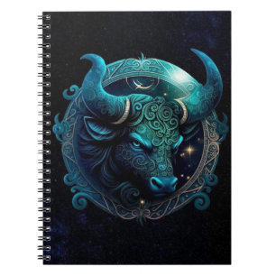 Taurus Zodiac Spiral Notebook Notizblock