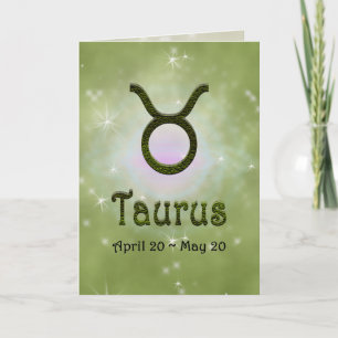Taurus Zodiac Star Sign U Auswahl Farbe Karte