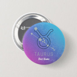 Taurus Zodiac Star Sign Wassercolor Horoskop Button