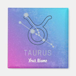 Taurus Zodiac Star Sign Wassercolor Horoskop Magnet