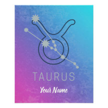 Taurus Zodiac Star Sign Wassercolor Horoskop