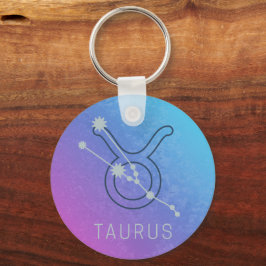 Taurus Zodiac Star Sign Wassercolor Horoskop Schlüsselanhänger