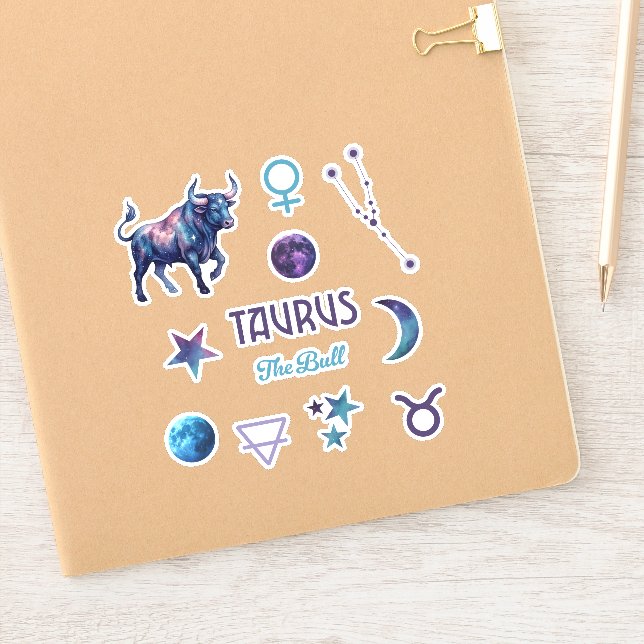 Taurus Zodiac Sticker Collection (Notizbuch)