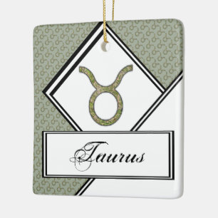 Taurus Zodiac Symbol Element von Kenneth Yoncich Keramikornament