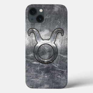 Taurus Zodiac Symbol in Grunge Beändigter Stil Case-Mate iPhone Hülle