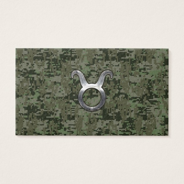 Taurus Zodiac Symbol on Green Digital Camo (Vorderseite)
