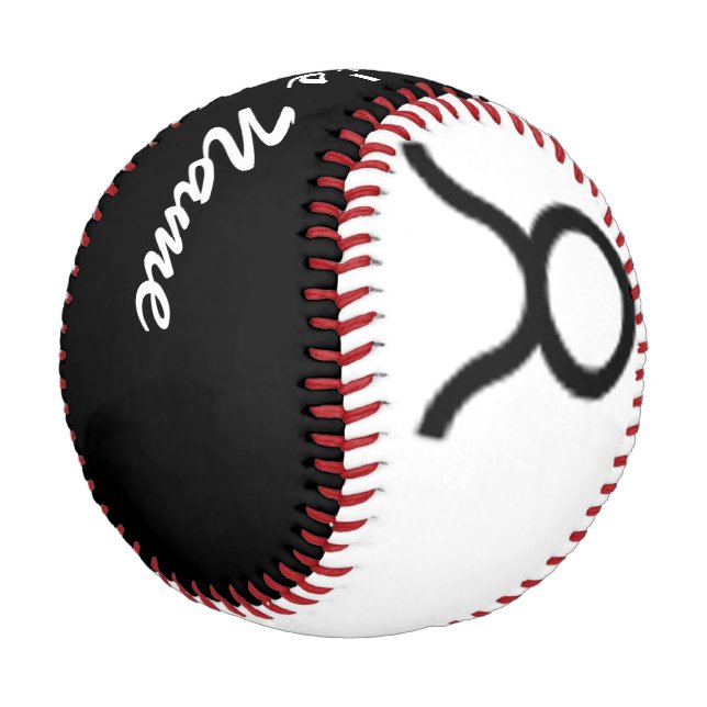Taurus Zodiac Symbol Standard von Kenneth Yoncich Baseball (Schrägansicht)
