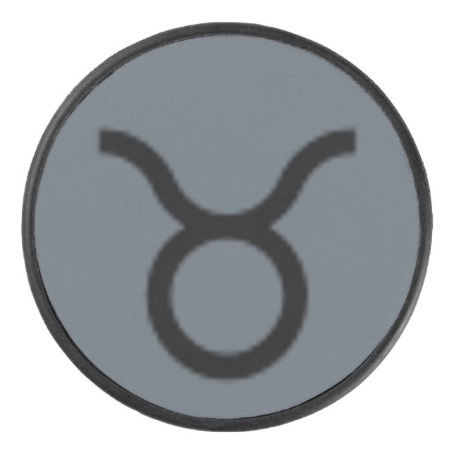 Taurus Zodiac Symbol Standard von Kenneth Yoncich Eishockey Puck (Vorderseite)