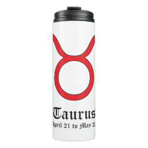 Taurus zodiac thermosbecher