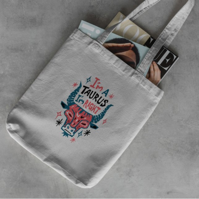Taurus Zodiac Tote Bag Tragetasche (Von Creator hochgeladen)