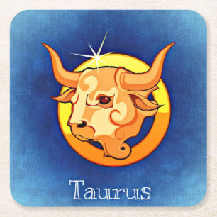 Taurus zodiac-Untersetzer Rechteckiger Pappuntersetzer