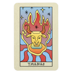 Taurus Zodiac Unterzeichnung Abstrakte Kunst Vinta Magnet