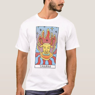 Taurus Zodiac Unterzeichnung Abstrakte Kunst Vinta T-Shirt
