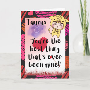Taurus Zodiac Valentines Personalisiert Card Karte