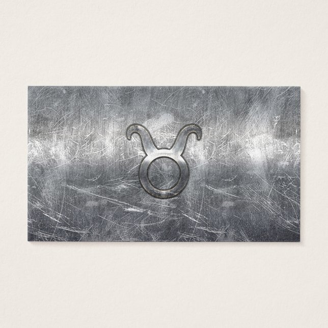 Taurus Zodiac-Zeichen in Grunge Beändigter Stil (Vorderseite)