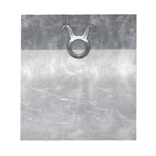 Taurus Zodiac-Zeichen in Grunge Beändigter Stil Notizblock