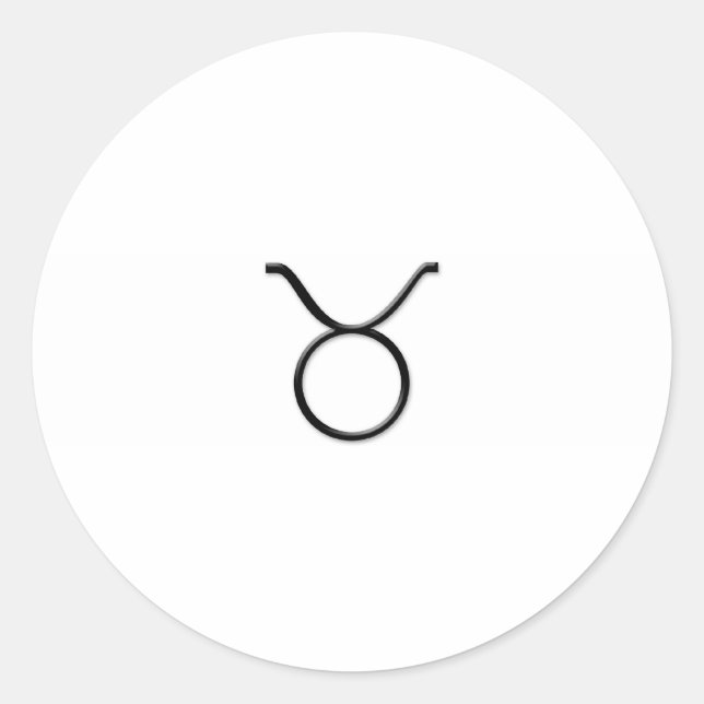 Taurus - Zodiac-Zeichen Runder Aufkleber (Vorderseite)