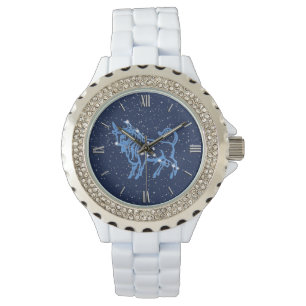 Taurus Zodiac Zeichen und Konstellation Armbanduhr