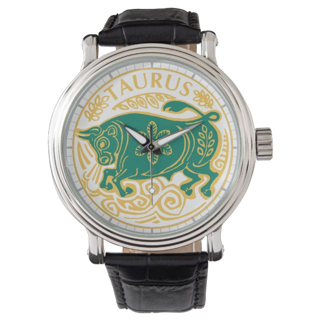 Tauruszeichen Armbanduhr (Vorderseite)