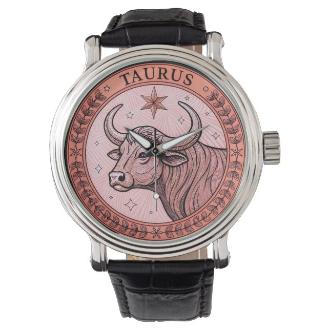 Tauruszeichen des Zodiaks Armbanduhr (Vorderseite)