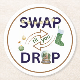 Tausch Sie fallen Weihnachts-Untersetzer Runder Pappuntersetzer