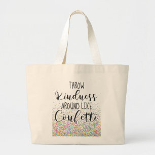 Tauschen Sie Güte wie Confetti Inspiration Sprichw Jumbo Stoffbeutel