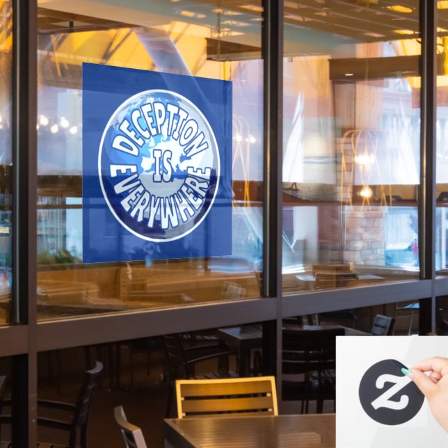 Täuschung ist überall fensteraufkleber (Restaurantfenster)