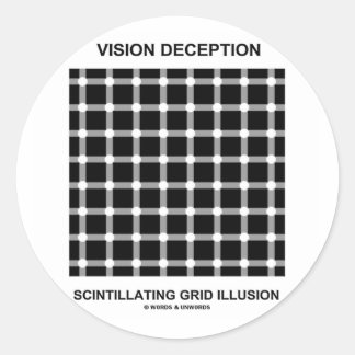 Täuschung von Vision Runder Aufkleber