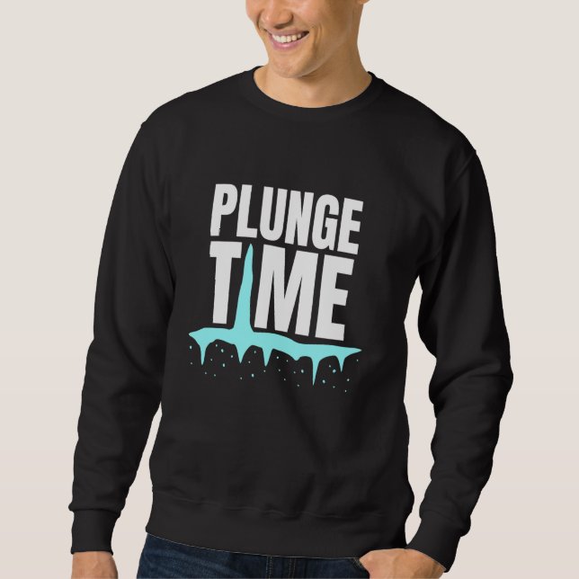 Tauschzeit Eisbad Kälteeinbruch Sweatshirt (Vorderseite)