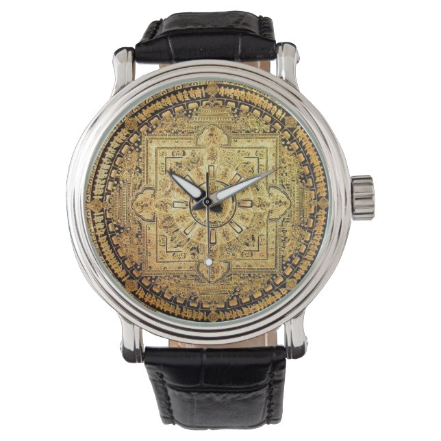 Tausend bewaffnete Avalokiteshvara Mandala Watch Armbanduhr (Vorderseite)