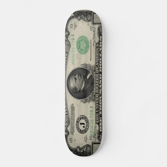 Tausend Dollarschein-Geld-Währungs-Skateboards Skateboard (Vorderseite)
