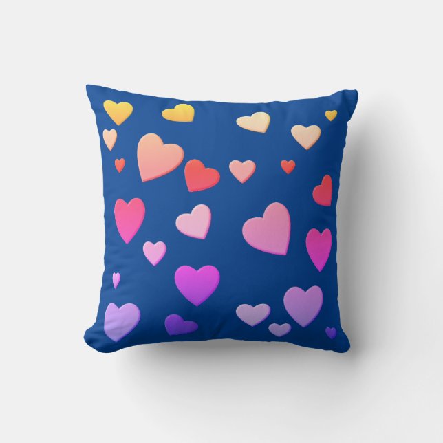 Tausend Herzen für Sie Kissen (Vorderseite)