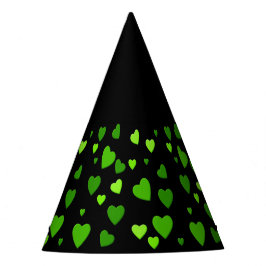 Tausend Herzen für Sie mit schwarzem Hintergrund Partyhütchen