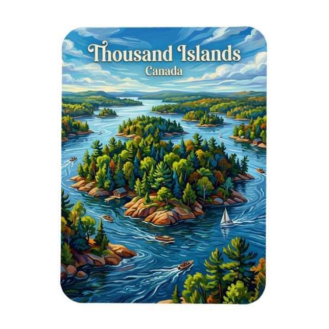 Tausend Inseln Kanada Magnet (Vertikal)