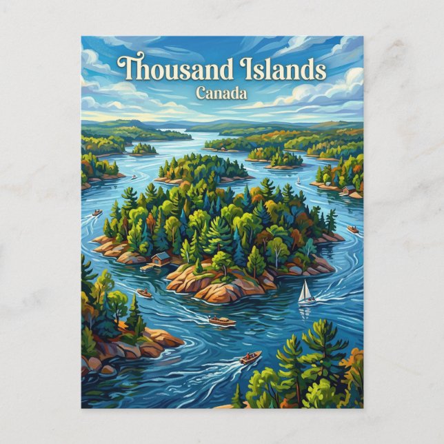 Tausend Inseln Kanada Postkarte (Vorderseite)