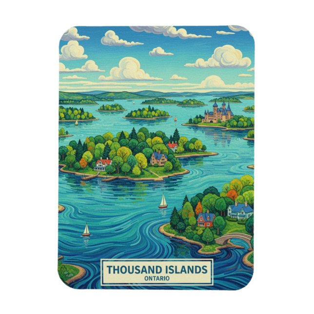 Tausend Inseln Ontario Kanada Magnet (Vertikal)