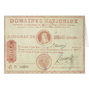 Tausend Livrebanknote mit Louis XVI