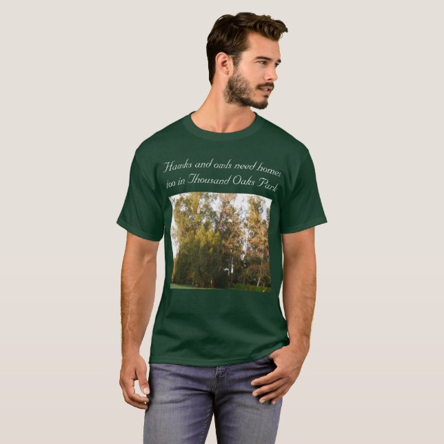Tausend Oaks goldenes Waldgebiet T-Shirt (Vorne ganz)