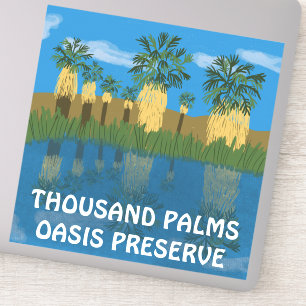 Tausend Palms Oasis bewahren Wüste Kalifornien Aufkleber