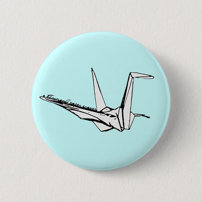 tausend Papierkräne Button (Vorderseite)