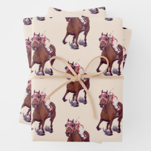 Tausend Race Pferde gewinnt Geschenkpapier Set