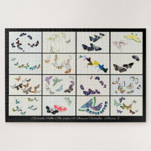 Tausend Schmetterlinge Vintage-Illustrationen 002 Puzzle