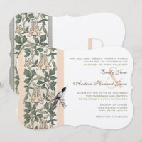 Tausendjährige Rosa Hummingbird Hochzeitseinladung