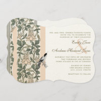 Tausendjährige Rosa Hummingbird Hochzeitseinladung