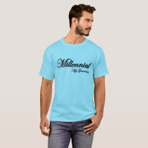 Tausendjähriger blauer T - Shirt