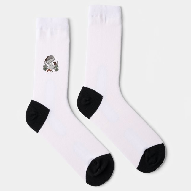 Tautropfen Raupe & Pilze Crewsocken Socken (Rechts)